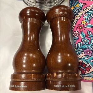 Dark Brown Wooden Salt and Pepper Grinder Set